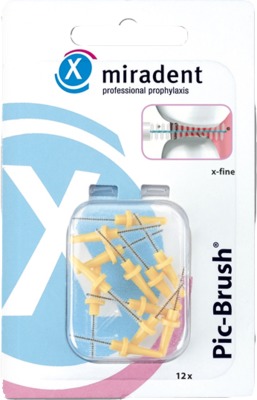 miradent Pic-Brush x-fine Interdentalbürsten gelb 12 St Zahnbürste