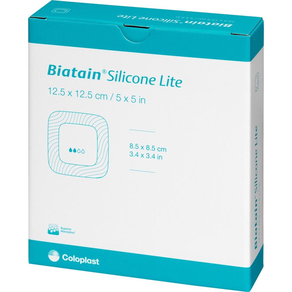 BIATAIN Silicone Lite Schaumverband 12,5x12,5 cm 10 St Verband