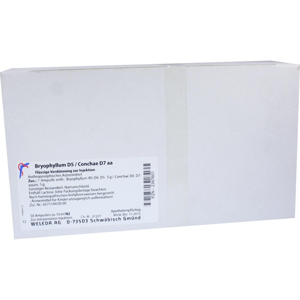 WELEDA BRYOPHYLLUM D 5/Conchae D 7 Ampullen 50X10 ml Ampullen