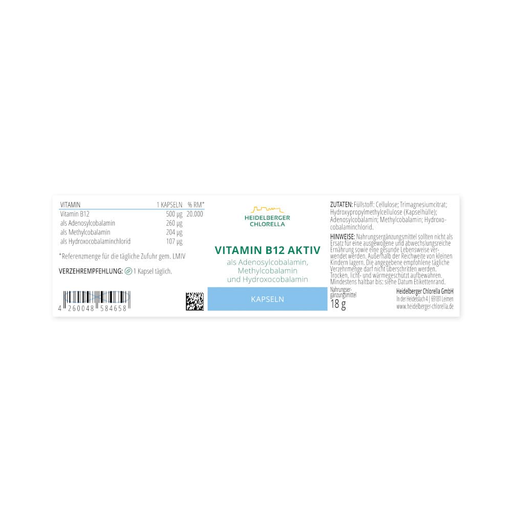 HEIDELBERGER CHLORELLA VITAMIN B12 AKTIV 90 St Kapseln