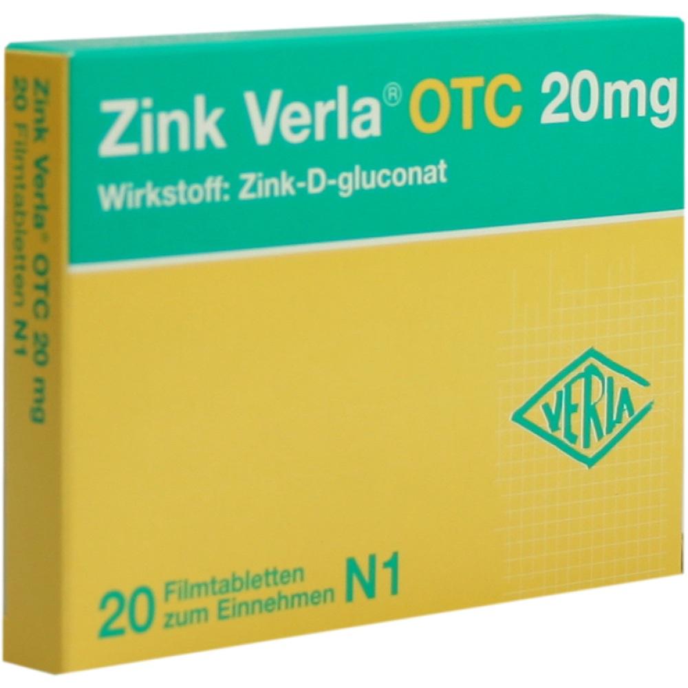 Zink Verla OTC 20mg 20 St Filmtabletten
