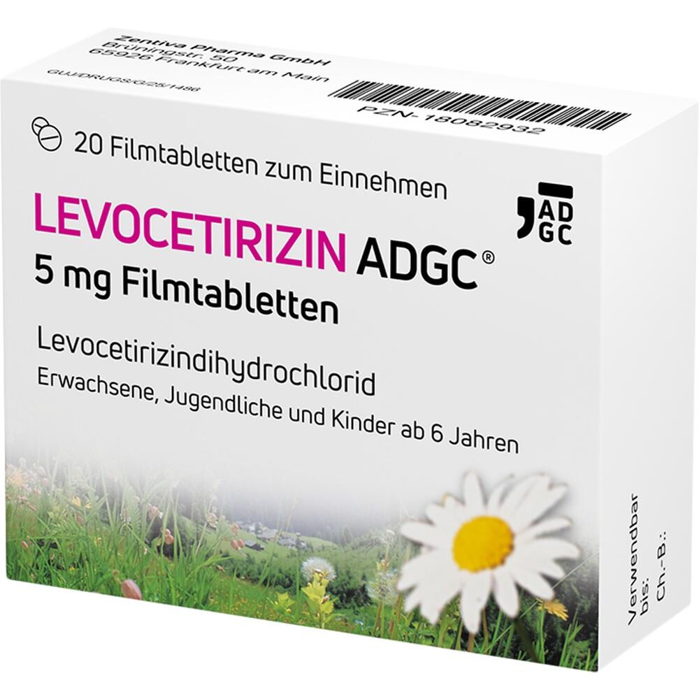 LEVOCETIRIZIN ADGC 5 mg 20 St Filmtabletten