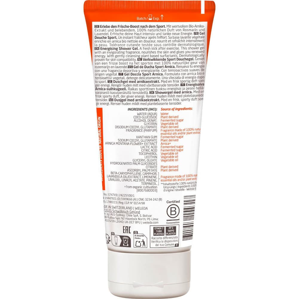Weleda Sport Frische-Boost Duschgel Arnika 200 ml Duschgel