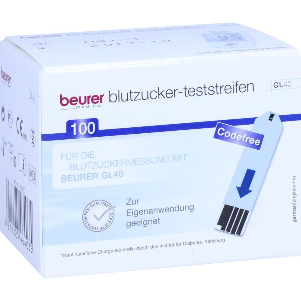 BEURER GL40 Blutzuckerteststreifen 100 St Teststreifen