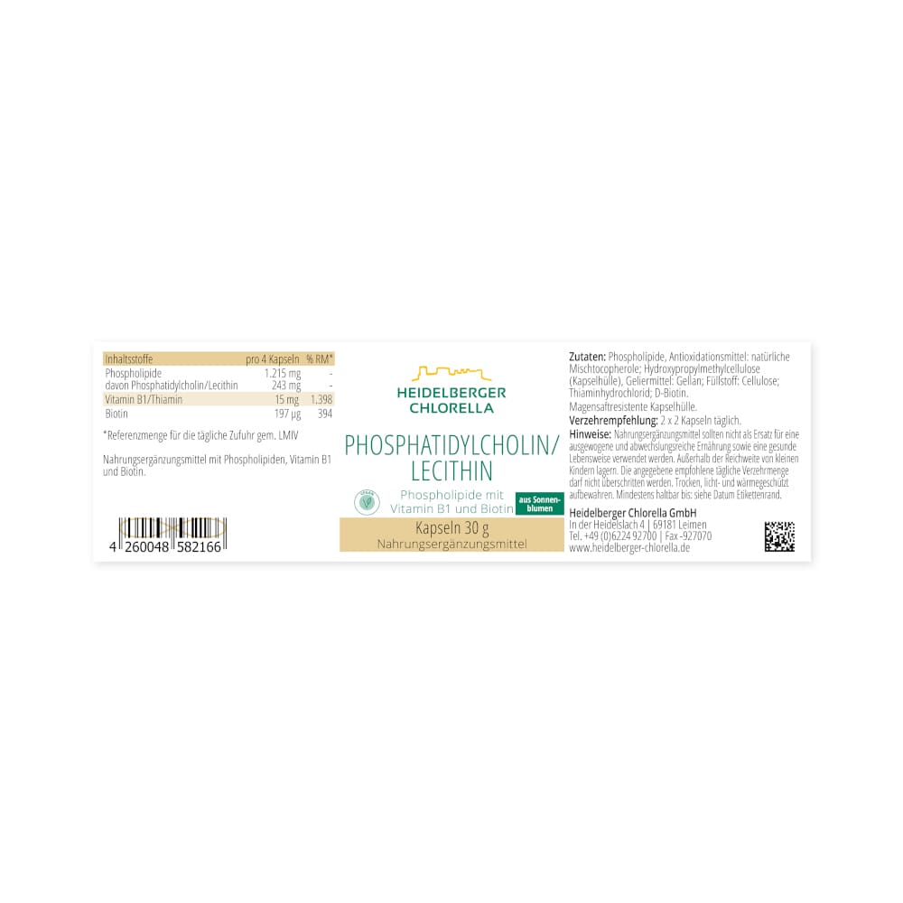 Phosphatidylcholin/lecithin Phospholipid 60 St 60 St Kapseln