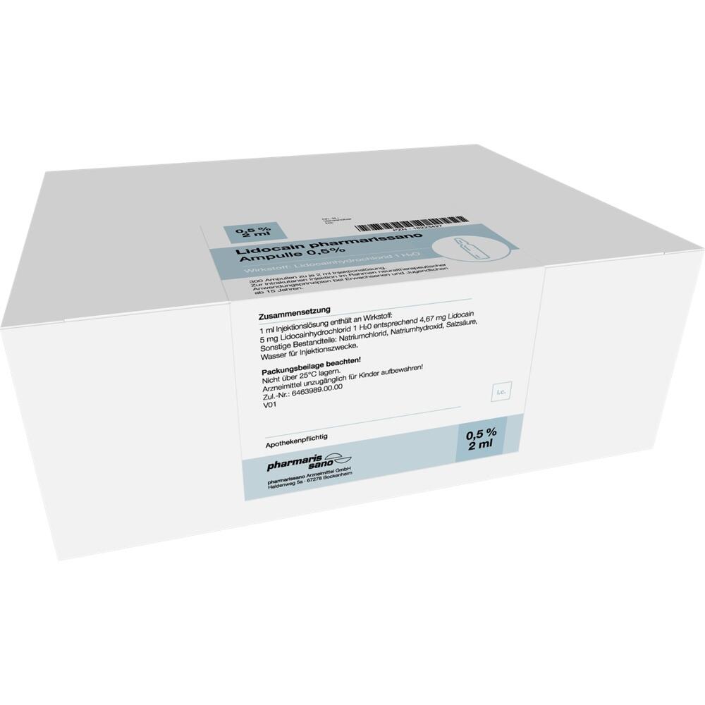 Lidocain pharmarissano Ampulle 0,5% 300X2 ml Injektionslösung