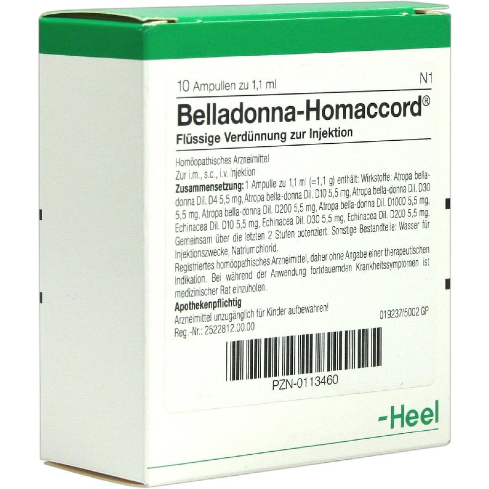 BELLADONNA HOMACCORD Ampullen 10 St Ampullen