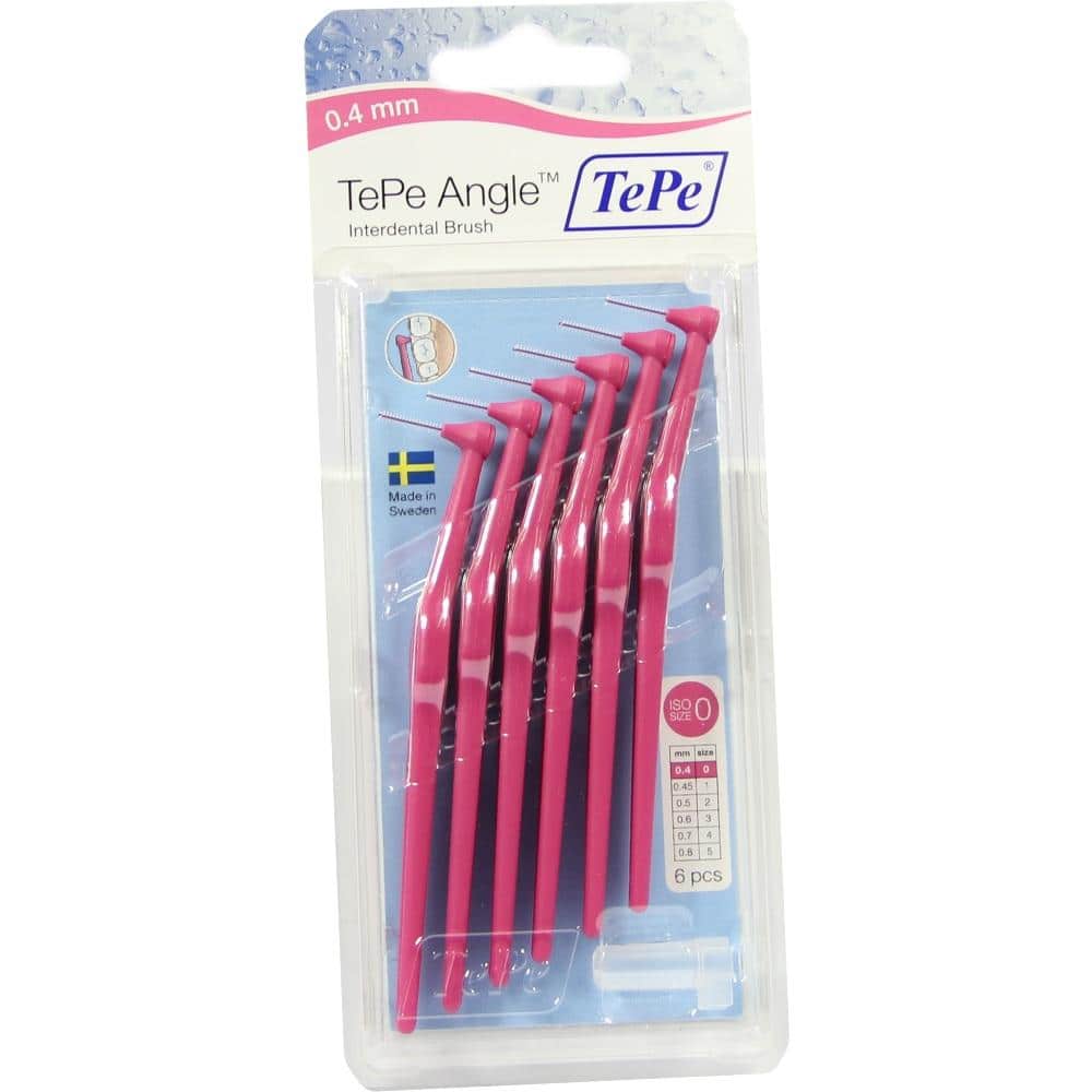 TEPE Angle Interdentalbürste 0,4mm pink 6 St Zahnbürste