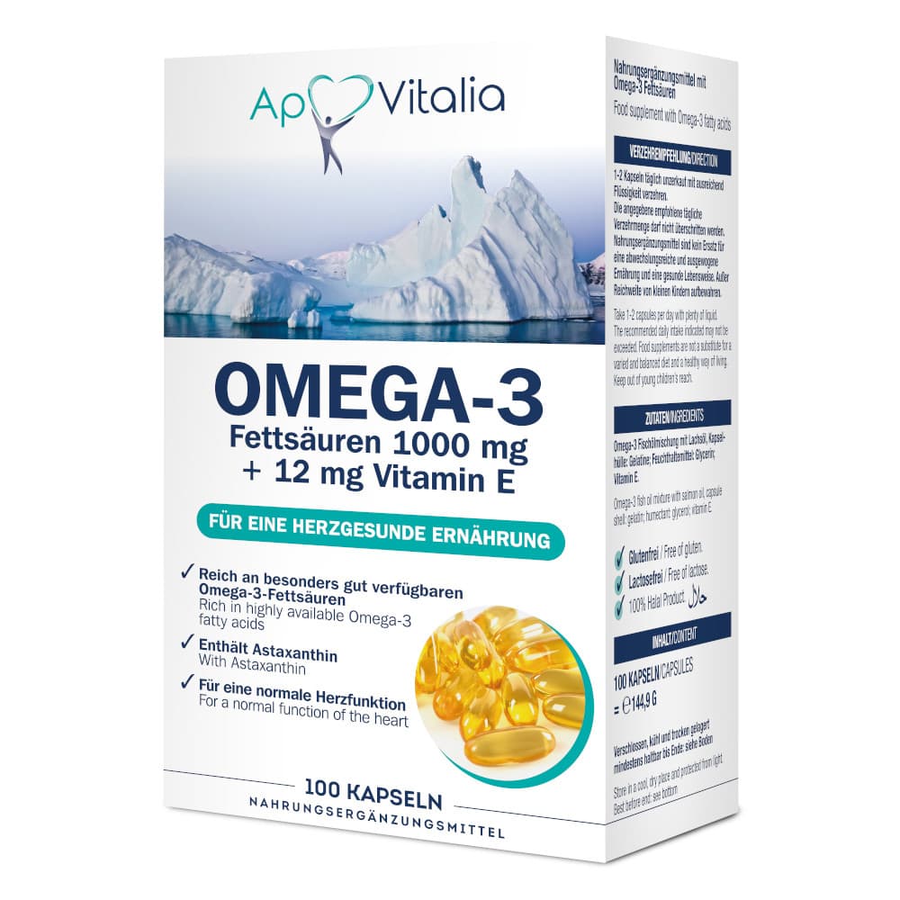ApoVitalia OMEGA-3 Fettsäuren 1000 mg 100 St Kapseln