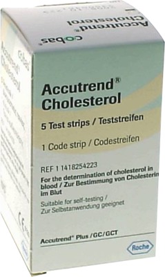 ACCUTREND Cholesterol Teststreifen 5 St Teststreifen