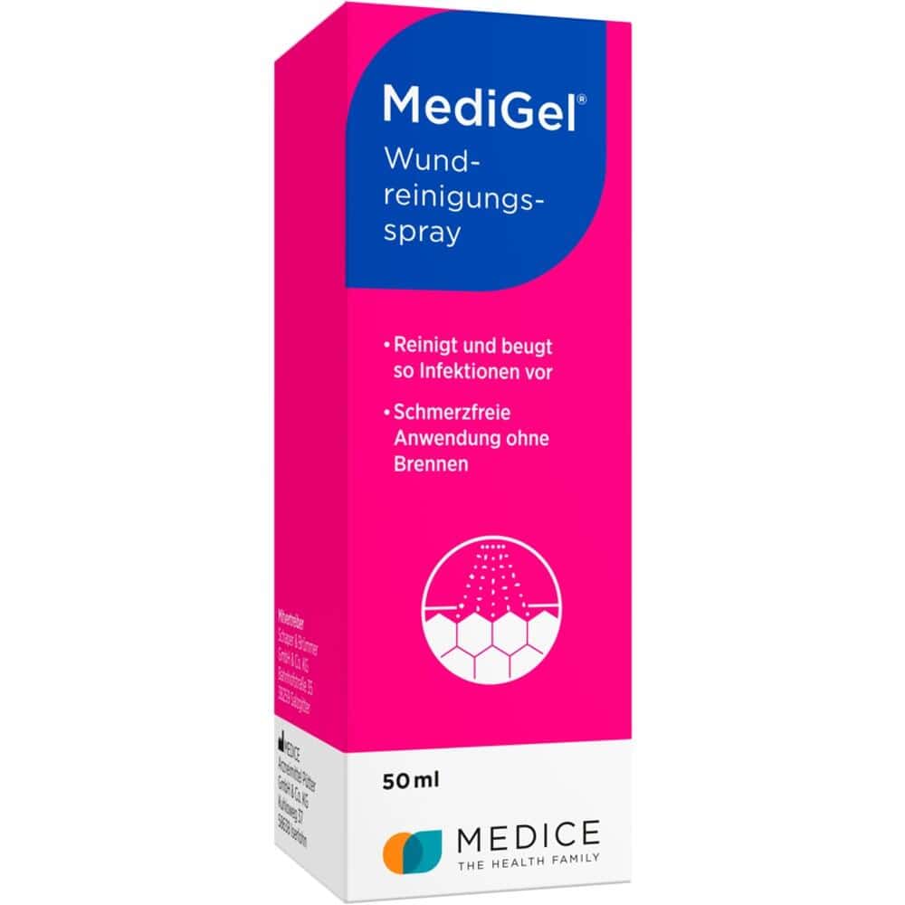 MediGel Wundreinigungsspray zum Säubern von Wunden 50 ml Spray