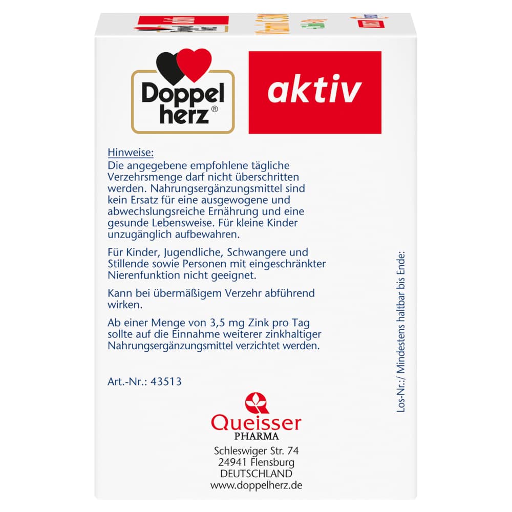 Doppelherz aktiv Vitamin C 500 + Zink + D3  40 St Pellets