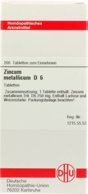 ZINCUM METALLICUM D 6  200 St Tabletten