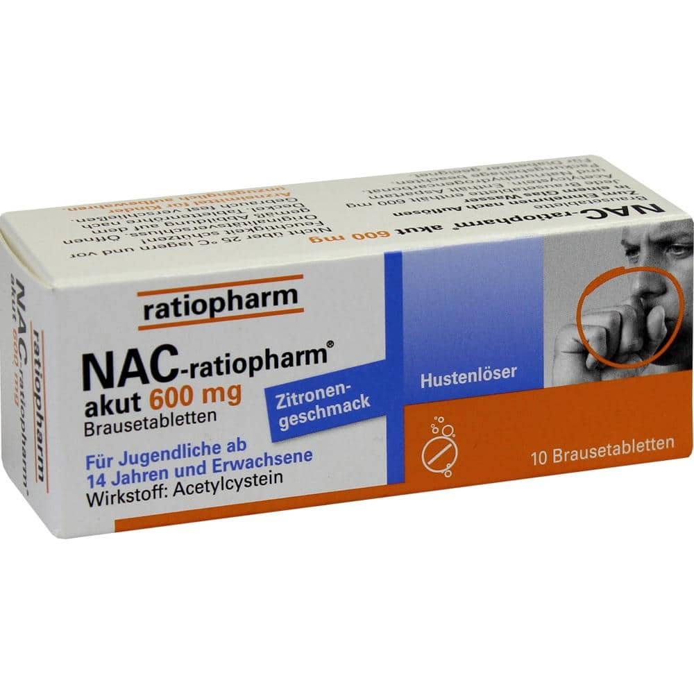 NAC-ratiopharm akut 600 mg Hustenlöser 10 St Brausetabletten