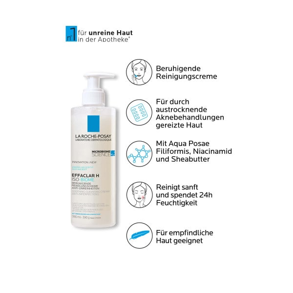 La Roche-Posay EFFACLAR H ISO-BIOME REINIGUNGSCREME 390 ml Creme