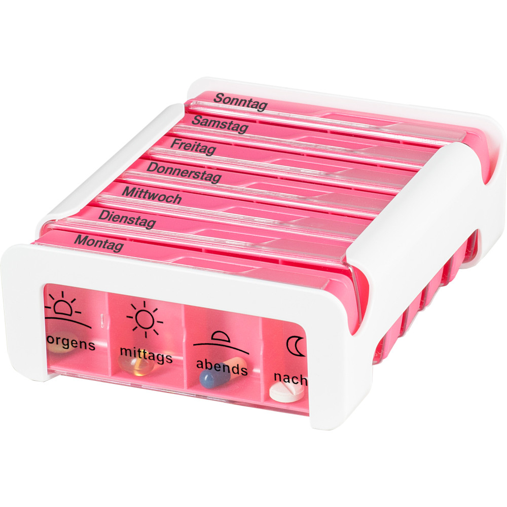 Anabox Compact 7 Tage Wochendosierer Pink/weiß 1 St