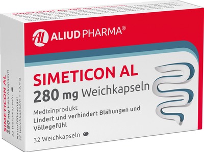 Simeticon AL 280 mg Weichkapseln bei Blähungen