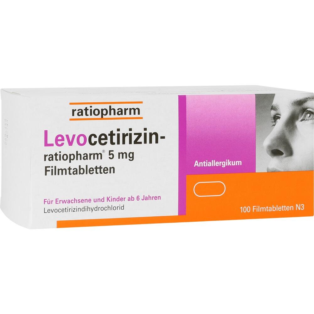 Levocetirizin-ratiopharm 5mg 100 St Filmtabletten