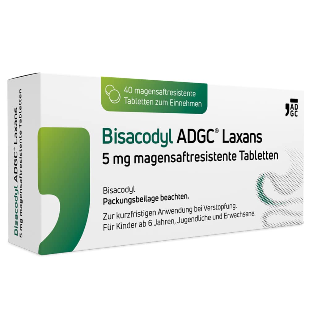 Bisacodyl ADGC Laxans 5 mg 40 St Tabletten magensaftresistent