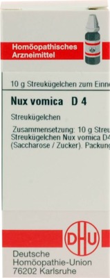 NUX VOMICA D 4 Globuli 10 g Globuli