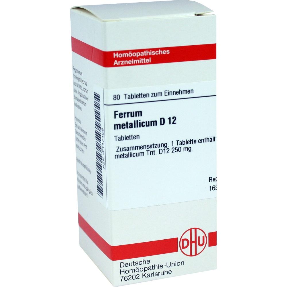 FERRUM METALLICUM D 12 Tabletten 80 St Tabletten