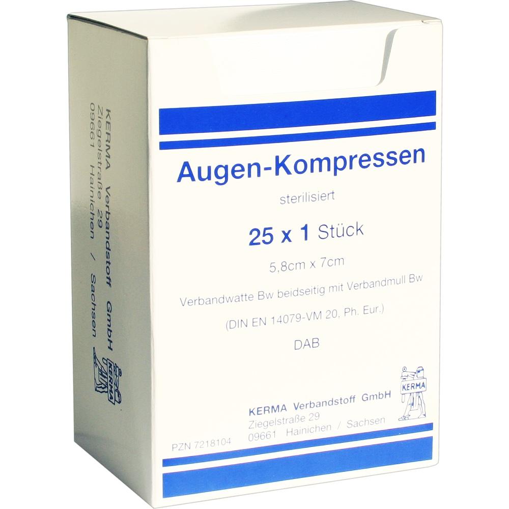 AUGENKOMPRESSEN 5,8x7 cm steril 25X1 St Kompressen