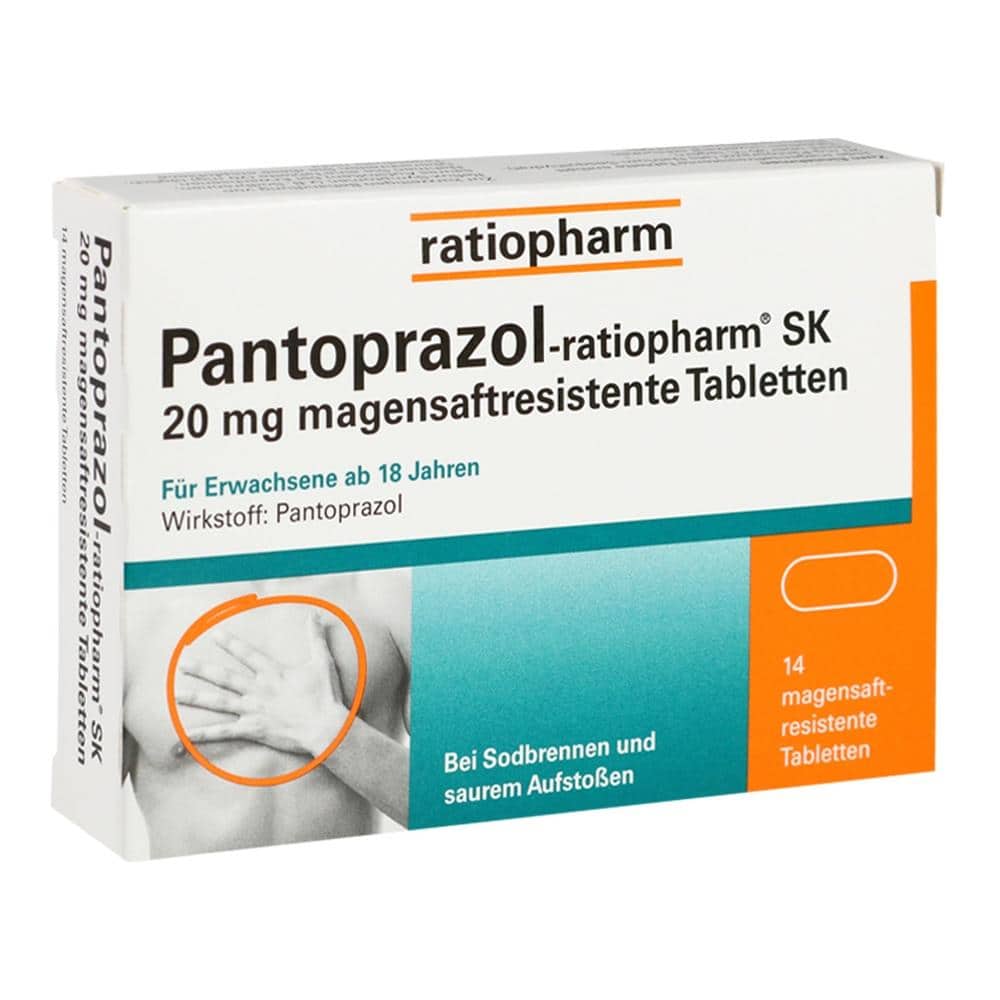 Pantoprazol-ratiopharm bei Sodbrennen 14 St Tabletten magensaftresistent