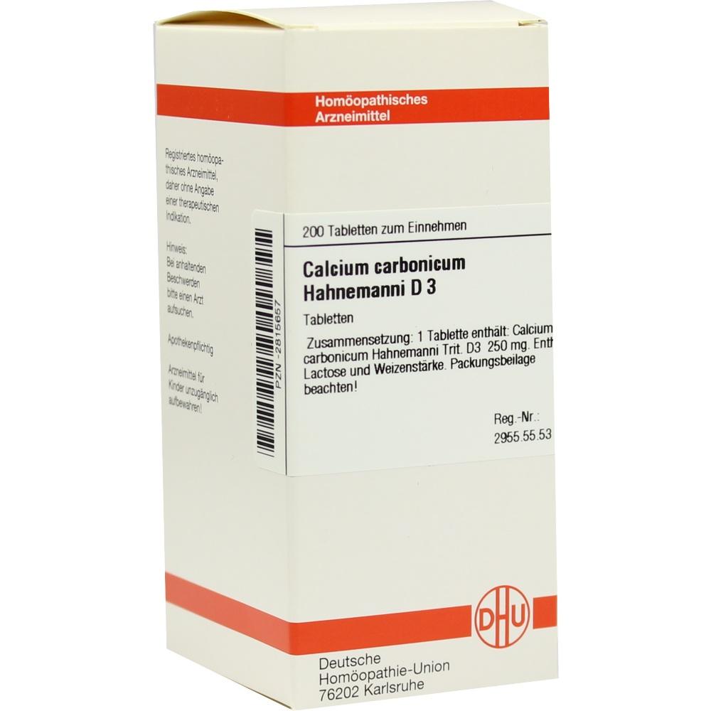CALCIUM CARBONICUM Hahnemanni D 3 Tabletten 200 St Tabletten