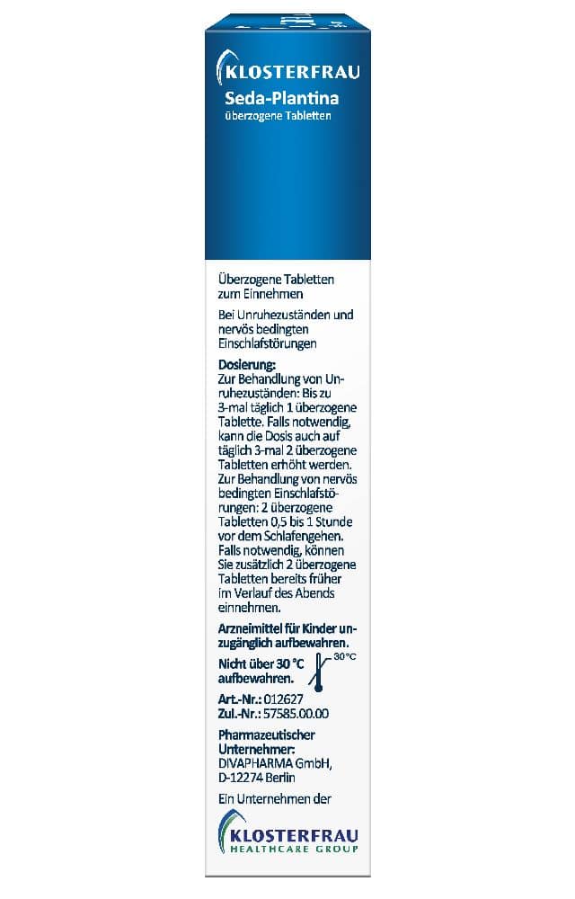 KLOSTERFRAU Seda-Plantina Innere Ruhe 30 St Überzogene Tabletten