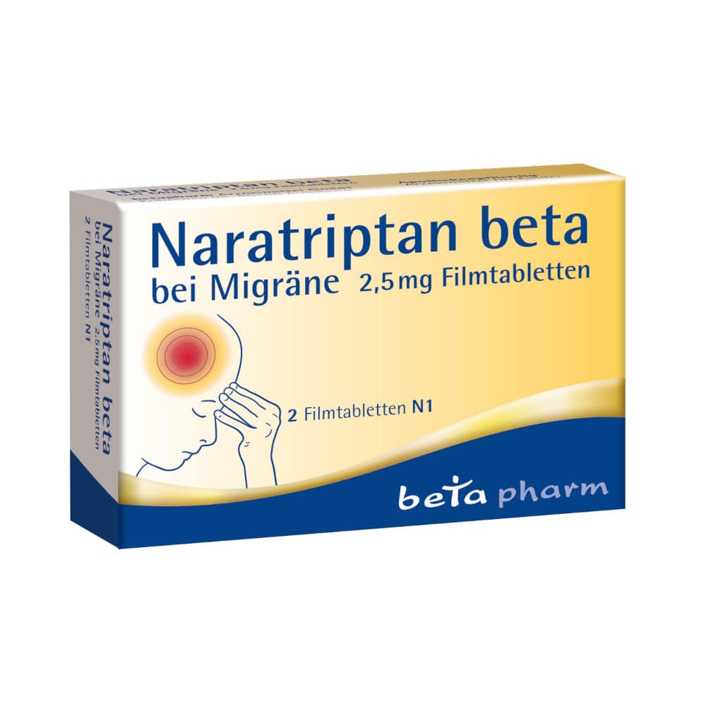 Naratriptan beta bei Migräne 2 St Filmtabletten