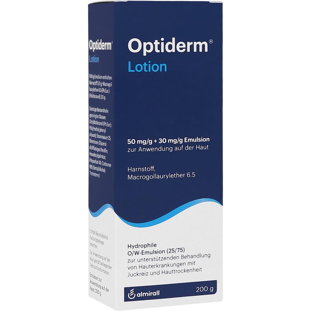 Optiderm Lotion bei Juckreiz und trockener Haut 200 g Emulsion