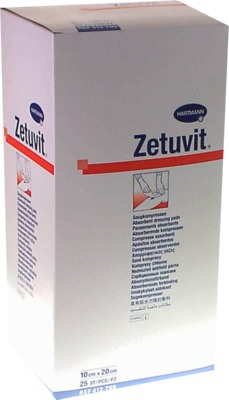 ZETUVIT Saugkompressen steril 10x20 cm 25 St Kompressen