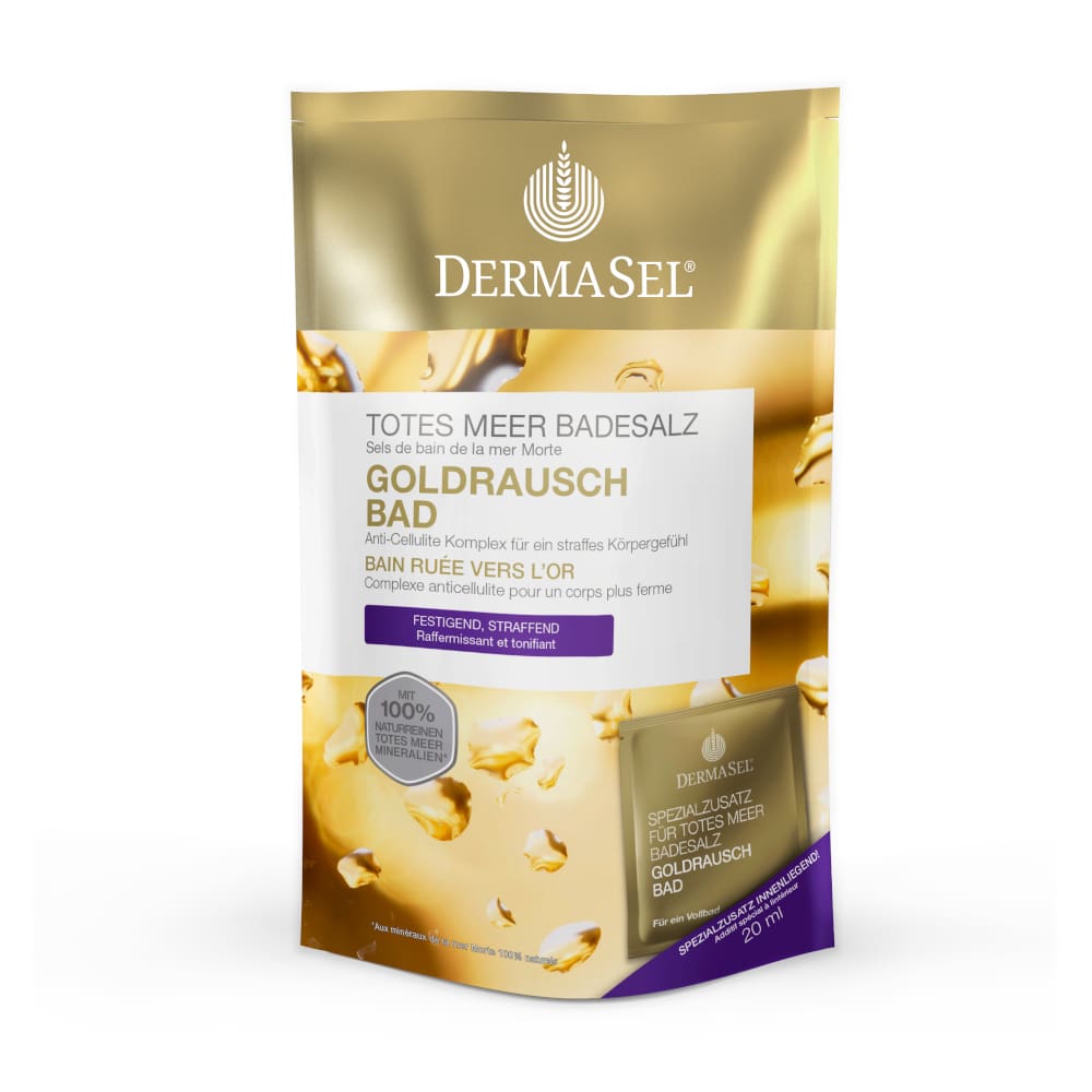 DERMASEL Totes Meer Badesalz+Gold  1 Packung Kombipackung