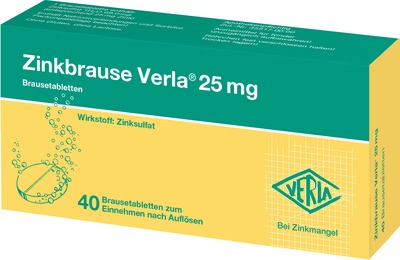 Zinkbrause Verla 25mg 40 St Brausetabletten