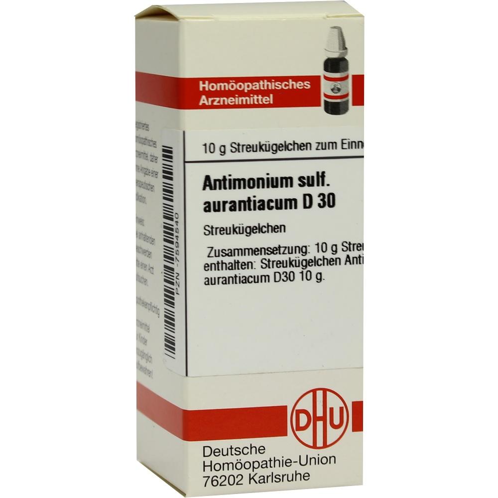 ANTIMONIUM SULFURATUM aurantiacum D 30 10 g Globuli