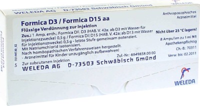WELEDA FORMICA D 3/Formica D 15 aa Ampullen 8X1 ml Ampullen