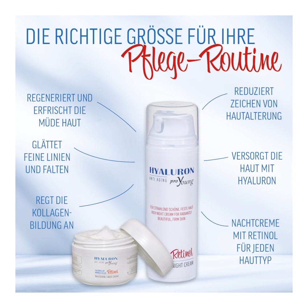 proYoung HYALURON ANTI AGING FALTENFILLER Retinol Nachtcreme 50 ml Nachtcreme