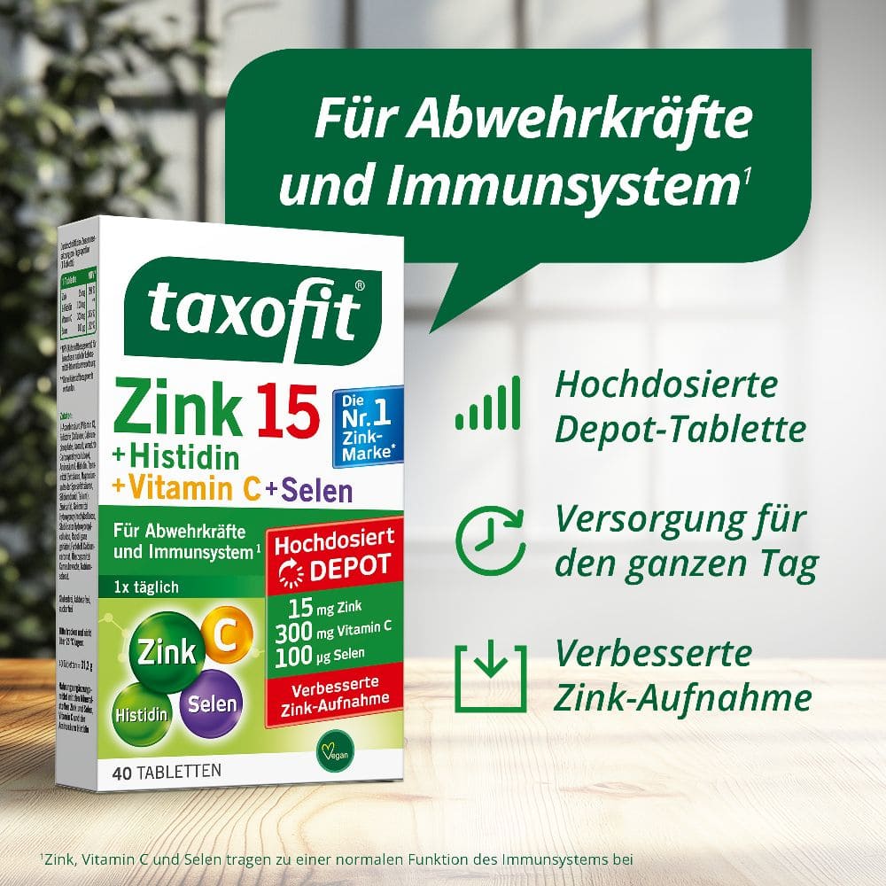 taxofit Zink + Histidin + Vitamin C + Selen 40 St Tabletten