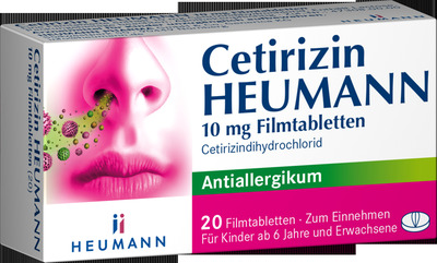 Cetirizin HEUMANN 10mg 20 St Filmtabletten