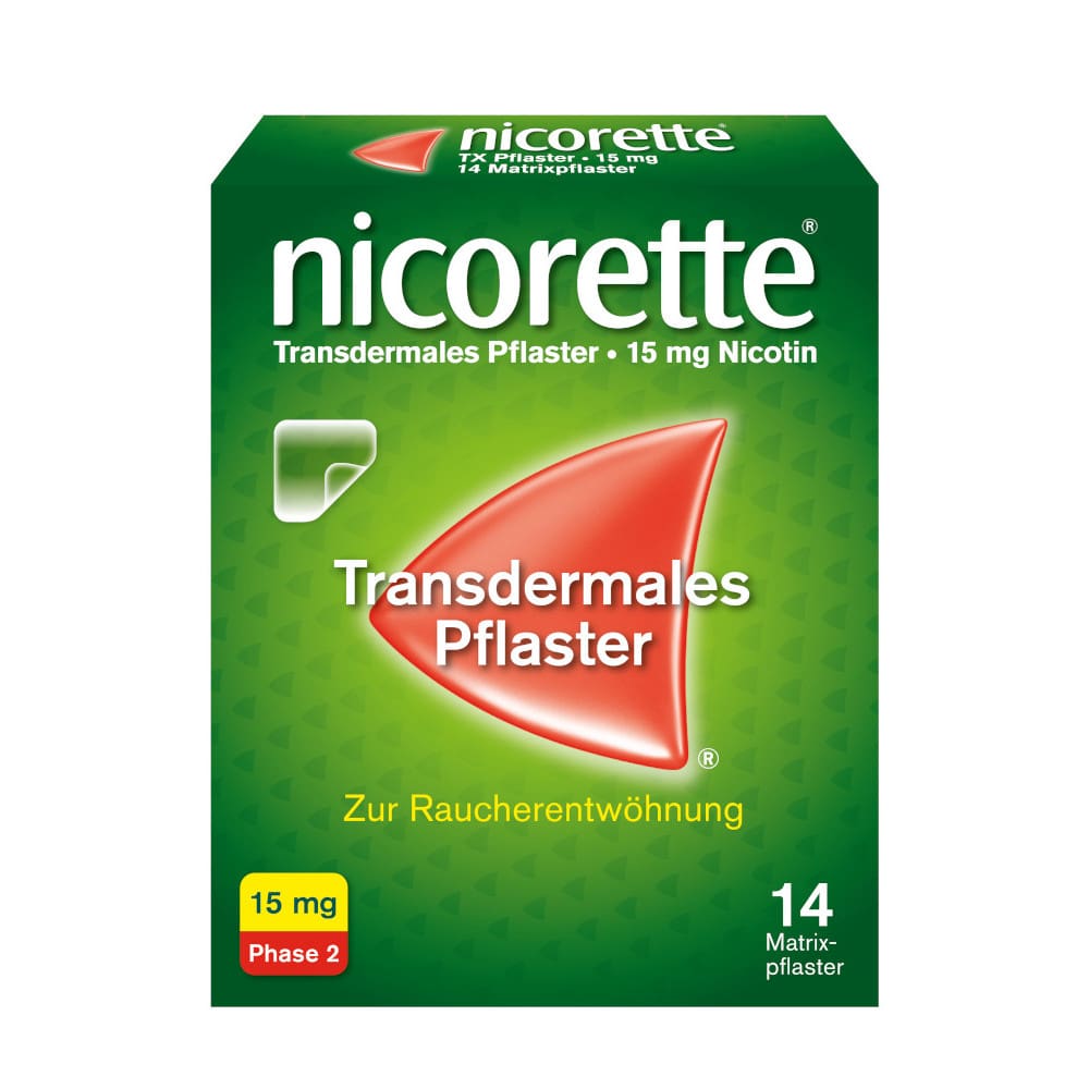 nicorette Nikotinpflaster mit 15 mg Nikotin zur Raucherentwöhnung