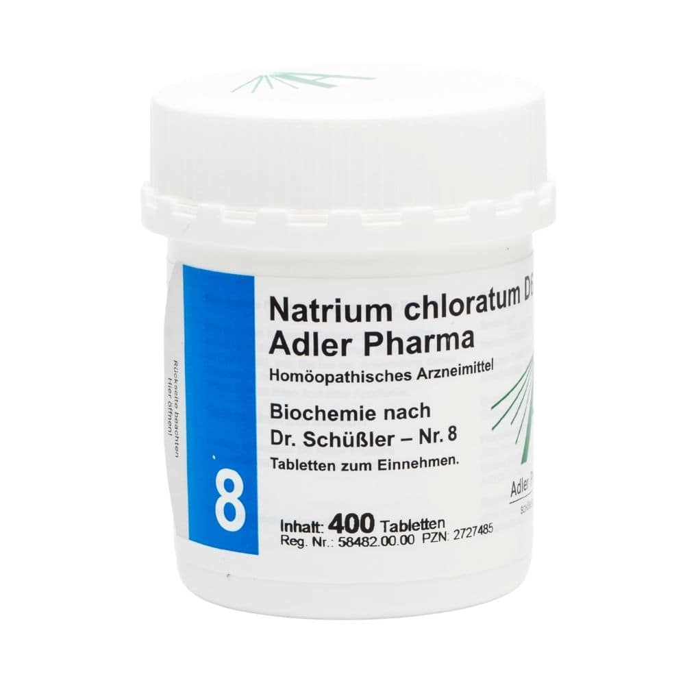 Natrium chloratum D6 Adler Pharma Biochemie nach Dr. Schüßler Nr.8, Tablette 400 St Tabletten
