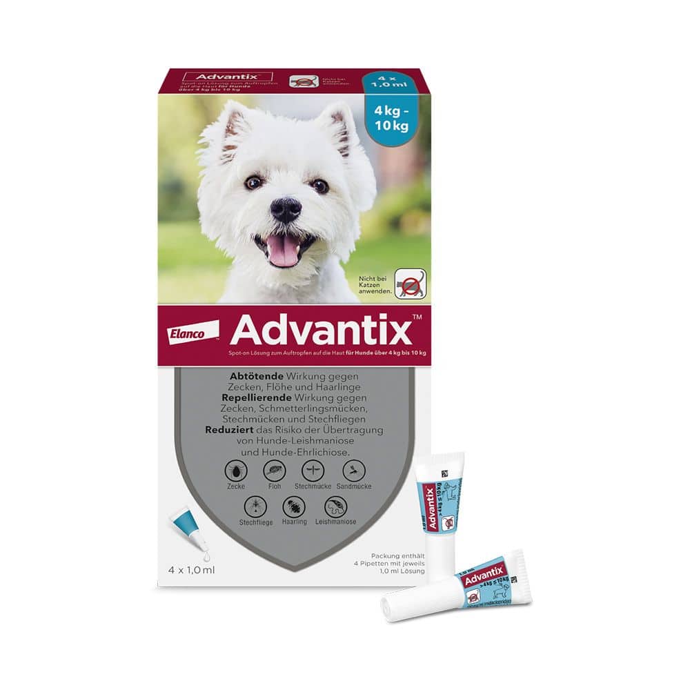 Advantix Spot-on für Hunde 4-10kg 4 St Lösung