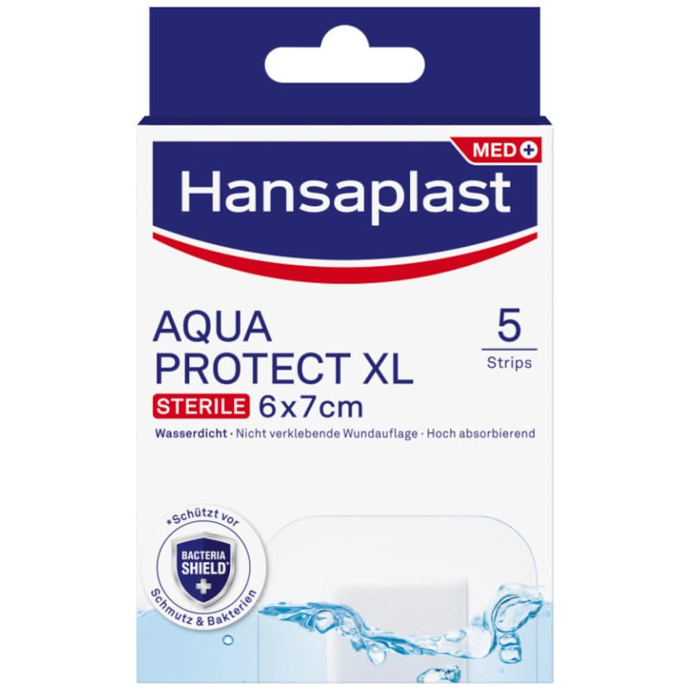 Hansaplast AQUA PROTECT XL 6x 7cm 5 St Pflaster