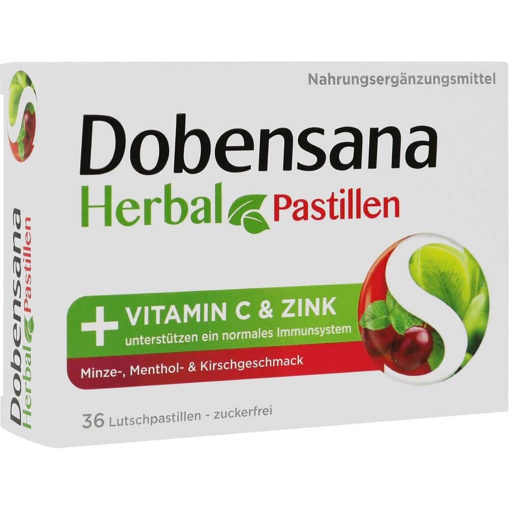 Dobensana Herbal + VITAMIN C & ZINK Kirschgeschmack 36 St Lutschpastillen Dobensana Herbal + VITAMIN C & ZINK Kirschgeschmack 36 St Lutschpastillen