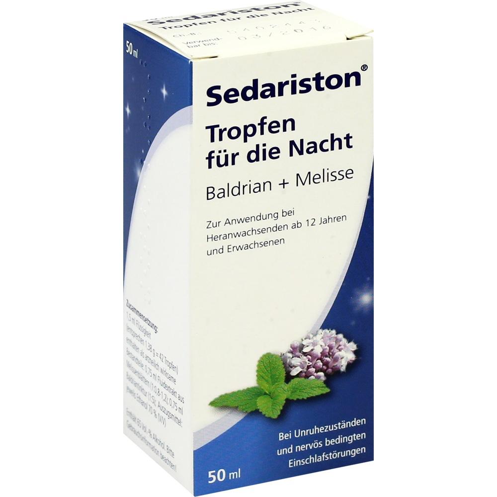 Sedariston Tropfen für die Nacht Baldrian + Melisse 50 ml Flüssigkeit zum Einnehmen
