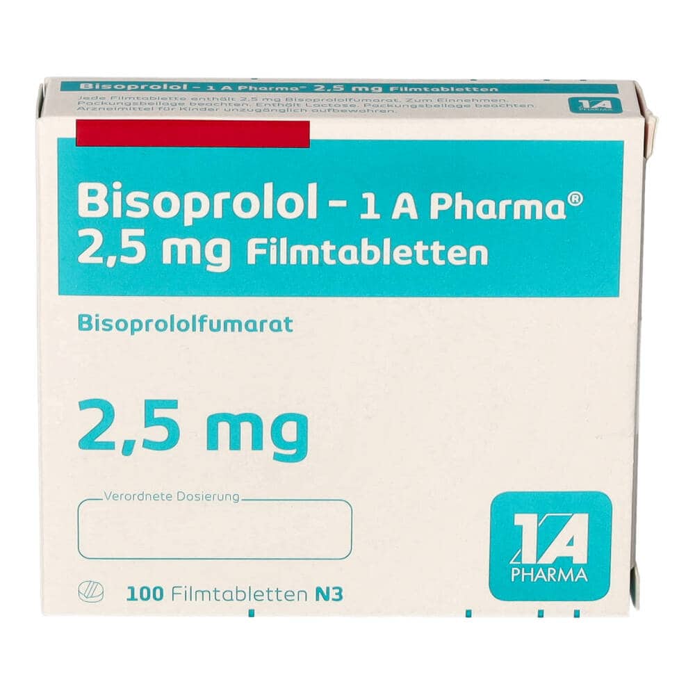 Bisoprolol-1A Pharma 2,5mg 100 St Filmtabletten