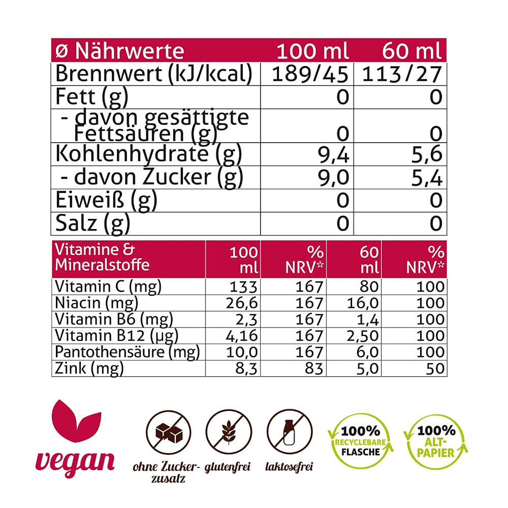 BERLINA VITAMIN + C Shot 12X60 ml Trinkampullen