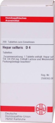 HEPAR SULFURIS D 4 Tabletten 200 St Tabletten