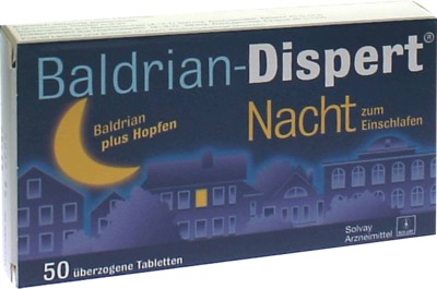 Baldrian-Dispert Nacht zum Einschlafen 50 St Überzogene Tabletten