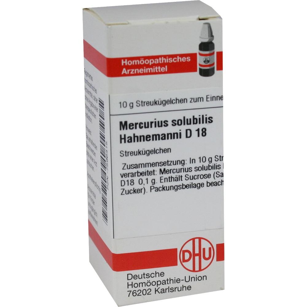 MERCURIUS SOLUBILIS Hahnemanni D 18 Globuli 10 g Globuli